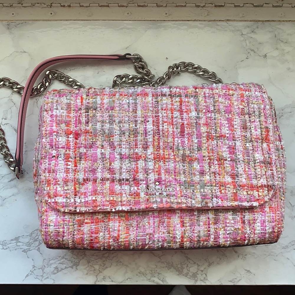 Tweed Kate Spade Structured Shoulder Bag
